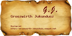 Groszwirth Jukundusz névjegykártya